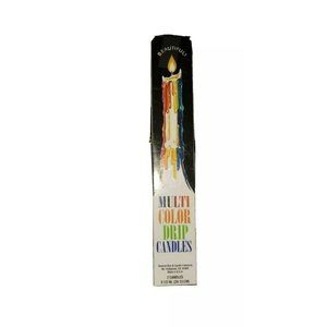 2 pack of Multi-Color TAPER DRIP CANDLES 3/4" x 9-1/2" long Rainbow